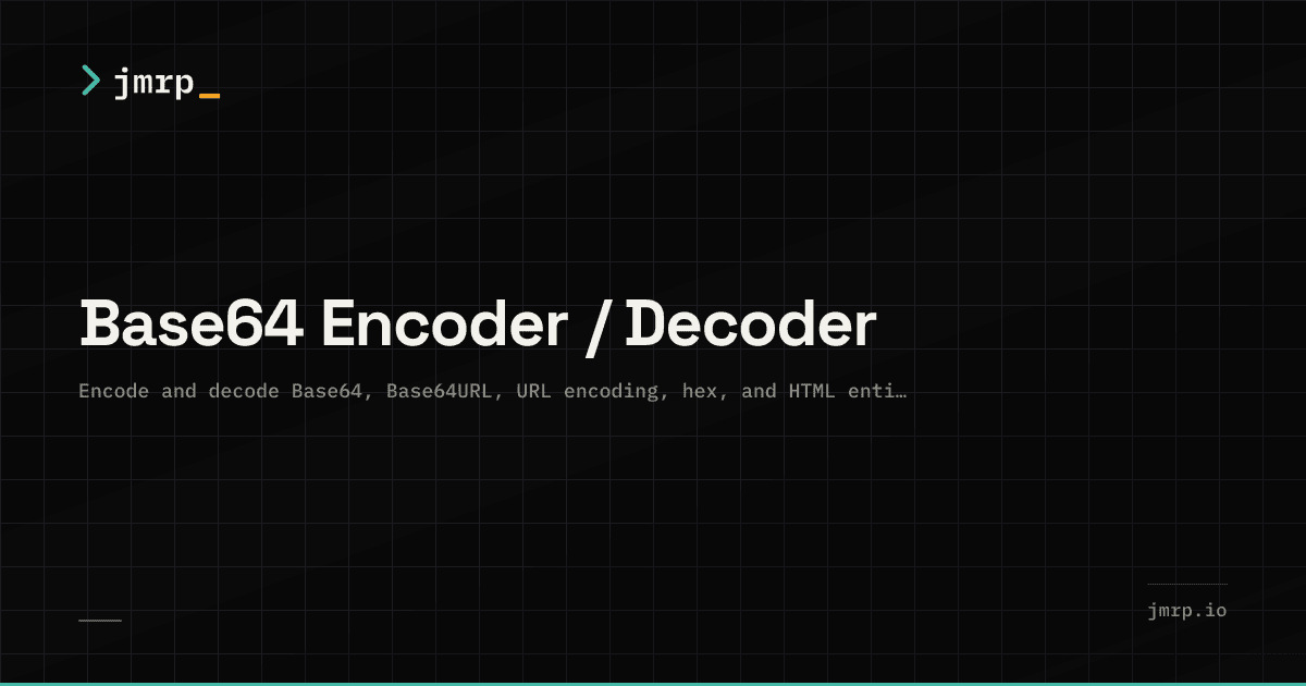 Base64 Encoder / Decoder | José Manuel Requena Plens
