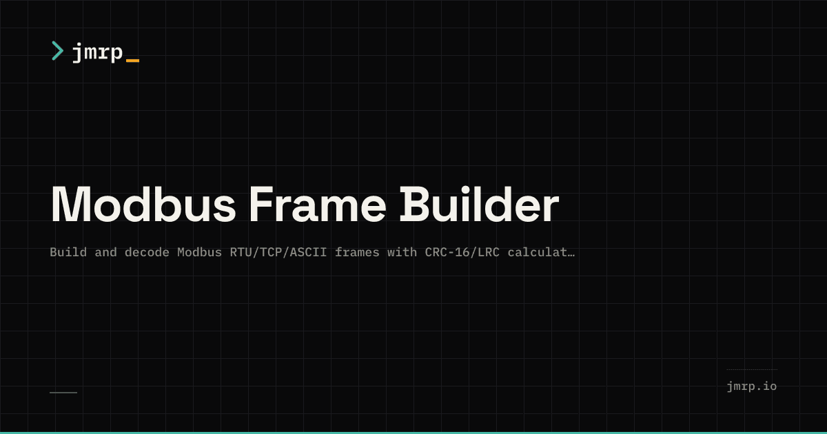 Modbus Frame Builder | José Manuel Requena Plens